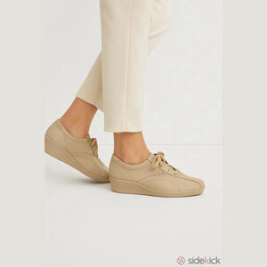 Rohde Beige Leather Sneakers Size 7.5